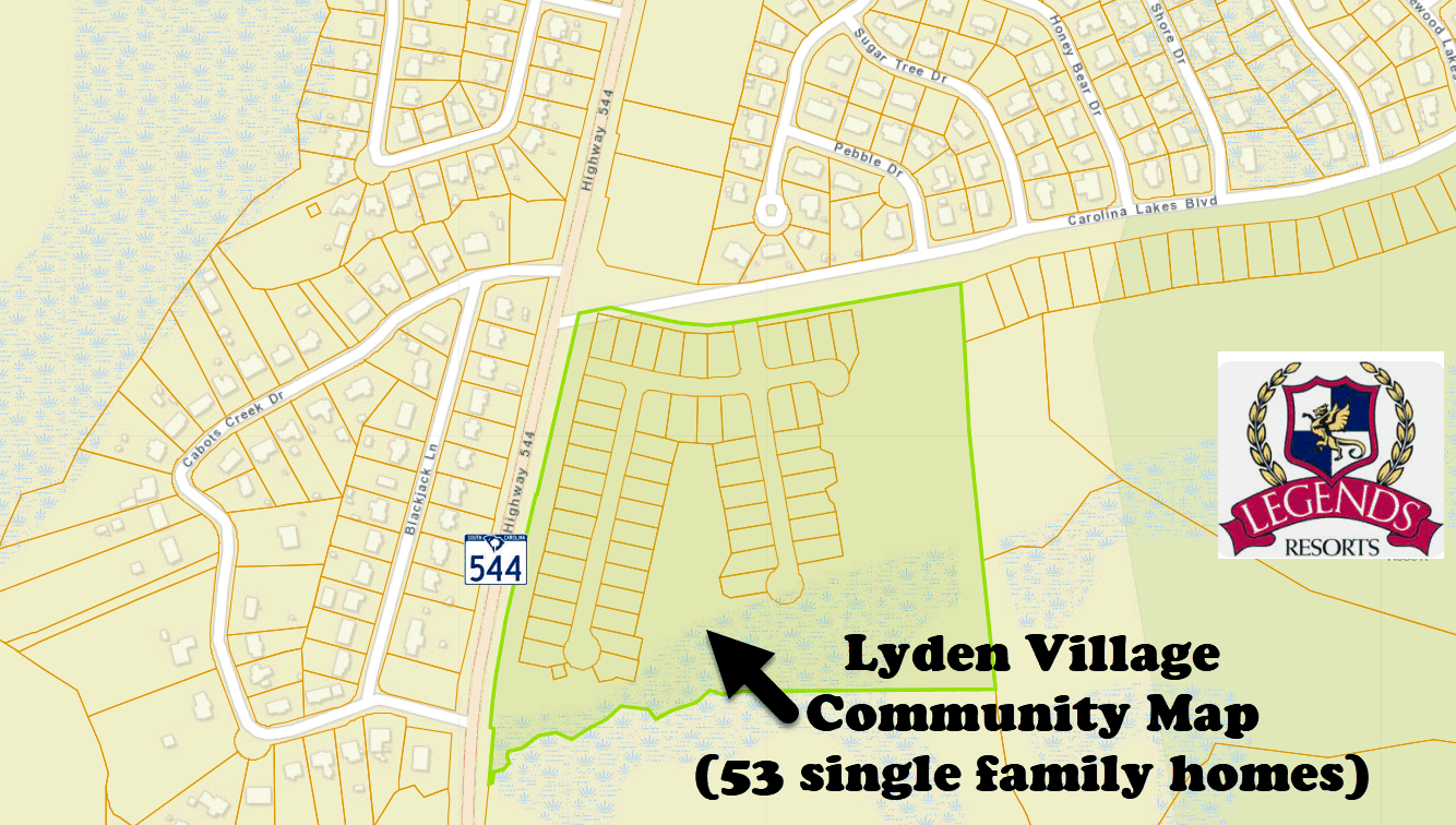 Mungo homes community map of Lyden Village